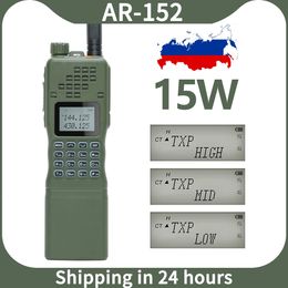 Walkie Talkie Baofeng AR 152 VHF UHF Ham Radio 15W Powerful 12000mAh Battery Portable Tactical Game AN PRC 152 Two Way 230816