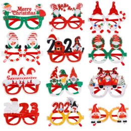 2023 Children Christmas Glasses Decoration Christma Decorations Photo Props Snowman Elk Party Glasses