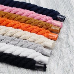 Shoe Parts Accessories 8 Colour Round High Quality Polyester Cotton Thick Rope Laces 08cm Wide 60180cm Multiple Sizes Solid Personalised 230817