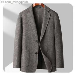 Men's Jackets Top men's wool double-sided suit jacket 2023 new autumn fashion luxury men's business casual classic jacket Z230817