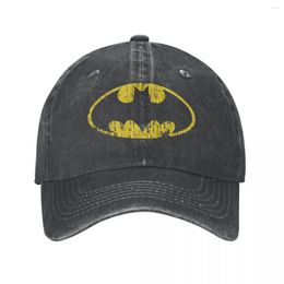 Ball Caps Bat Man Classic Logo Unisex Baseball Cap Distressed Washed Hats Vintage Outdoor Travel Unstructured Soft Snapback Hat