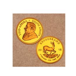 5pcs/set Gift South Africa Krugerrand Gold Coin Gold Plated Proof .cx