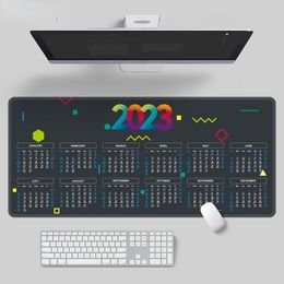 Other Office School Supplies 2023 Calendar Mouse Pad for Computer Laptop Notebook Rectangle Oversized NonSlip Desk Table Mat Happy Year 230816