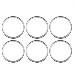 Baking Moulds 6 Pack Double Rolled English Muffin Rings Stainless Steel Crumpet Heat-Resistant Tart Round Cake Ring