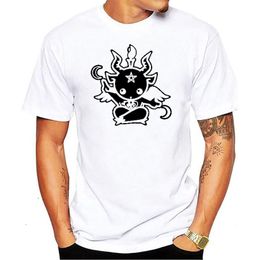 Demon Goat Evil graphic tee shirts cotton o neck men t-shirts tees tops