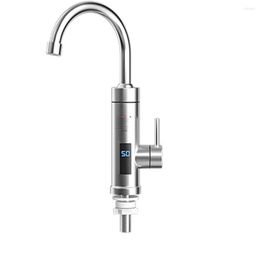 Kitchen Faucets Water Heater Gourmet Faucet Electric Temperature Display Cold Heating 3000W EU Plug