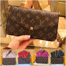 10a Высококачественные мульти -похетки Felicie Luxury Wallet Mini кошельки с поперечным дизайнерским пакетом женщины сумочка для плеч дизайнеры женщин