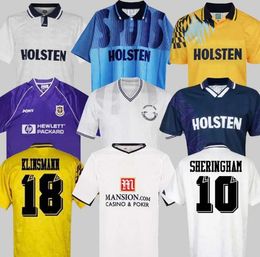 Tottenham 1990 1998 1991 1982 Retro soccer jersey Klinsmann GASCOIGNE ANDERTON SHERINGHAM Ginola BALE Ferdinand Centenary 92 93 94 95 08