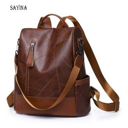 School Bag Backpack Designer High Quality Soft Leather Simple Fashion Large Capacity Antitheft Shoulder Bags Travel 230816