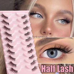 Falsche Wimpern halbe Eey -Wimpern 5/10 Paare neue Faux Mink Wimpern natürliche falsche Wimpern Wispy Fluffy Eyelash Extension Make -up Half Lashes Tool HKD230817