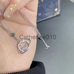 Pendant Necklaces 925 SterlSilver Galaxy Crystal Pendants Necklace For Women Luxury Quality Jewelry Gift Female Free ShippItems GaaBou J230817