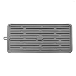 Table Mats Silicone Dish Drying Mat Counter Sink Bar Pads For Cocktail Glasses Silverware Pots Pans Knives And