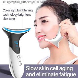 EMS facial lift machine neck facial massager anti wrinkle blue red light phototherapy radiofrequency skin tightening beauty Z230817