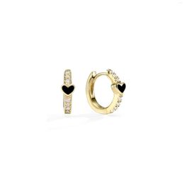 Hoop Earrings Multi Piercing Mini Small Heart Charm Huggie Earring For Women Gold Color Fashion Jewelry