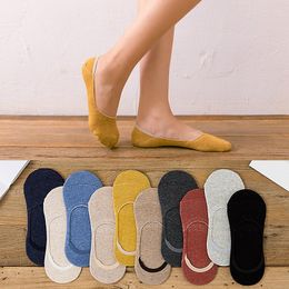 Women Socks Casual Low Cut For Girls Fashion Summer Cotton Ankle Korean Cute Ladies Invisible Boat 5 Pairs