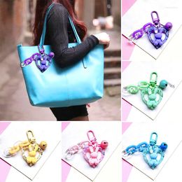 Keychains Hollow Heart Keychain With Bell For Girl Women Handbag Car Key Kit Pendant Keyring Accessories Gifts Sweet