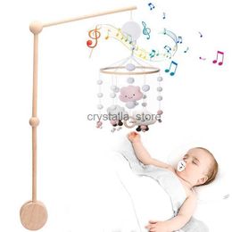 1Set Baby Bed Bell Rattles Toys Wooden On The Bed Newborn Music Box For Baby 0-12 Months Hanging Toys Baby Items HKD230817