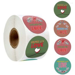 Gift Wrap 67JE 500pcs 4 Designs Baked With Love Stickers For Wedding Party Handmade Stationery