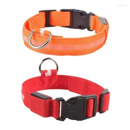 Dog Collars LED Rechargeable Collar Adjustable Waterproof Glow In The Dark Flashing Dogs