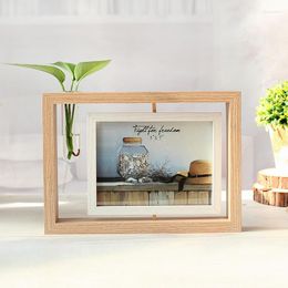 Frames Creative Double-sided Po Frame Set Mirror Double With 6 Inch 7 Desk Rotating Hydroponic