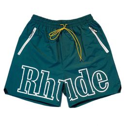 Shorts Mens Rhude Designer short men Summer Quick Drying Breathable Mesh Drawstring Beachwear Loose Sports Shorts For Men high quality