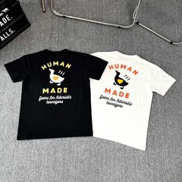 Men's T-Shirts Good Quality Slub Cotton Human Made Fashion T Shirt Men 1 1 Duck Print Women Shirts Hip Hop Streetwear Tees Men Clothing