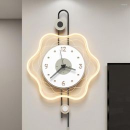 Wall Clocks Large Modern Classic Fashion Unique Led Light Watch Living Dining Room Non Ticking Reloj Pared Home Decorating Items