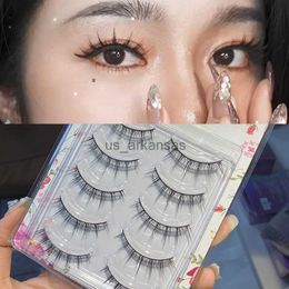 False Eyelashes Yokpn 5 Pairs Natural Long False Eyelashes Cos Japanese Eyelashes Handmade Thick Curling Manga Eyelash Makeup Tools HKD230817