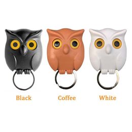 Hooks Rails 1 PCS Owl Night Wall Magnetic Key Holder Magnets Hold Keychain Hanger Hook Hanging Will Open Eyes Home Decoration 230816