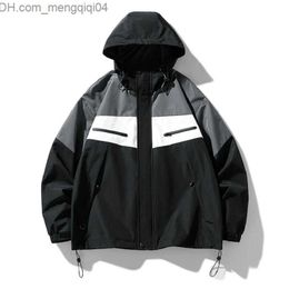 Men's Jackets Street clothing jacket men's Korean fashion hooded men's casual jacket oversized outdoor jacket men's windproof jacket spring and autumn Z230817