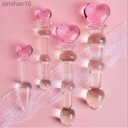 Anal Toys Crystal Glass Dildos Gay Sex Products Butt Plug Vaginal Anal Stimulation Beads Penis for Women Anal Plug Sex Toys HKD230816