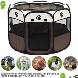 Kennels Pens Portable Foldable Cat And Dog Shop Other Pet Cages Octagonal Corralito Drop Delivery Home Garden Supplies Dh0Jo