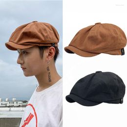 Berets Japanese Retro Sboy Hat Spring And Autumn Short Brim Gatsby Hats Literary Street Trend Beret For Men's Women's