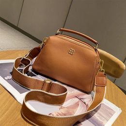 Evening Bags Double Layer Zip Shoulder Bag Genuine Leather Small Women Handbags Charming Calf Purse Wide Strap Crossbody 230817