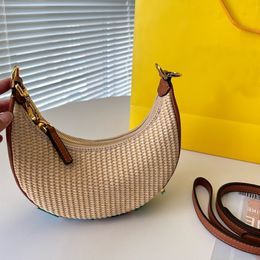 Luxury Beach Bags straw bag Shoulder Women woven bag Handbag Hollow Summer Beach Vacation Bag fold NO32