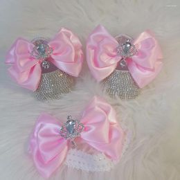 First Walkers Handmade Bow Rhinestones Baby Girl Kids Shoes Hairband Sunglasses Comb Walker Sparkle Bling Crystals Princess Shower Gift