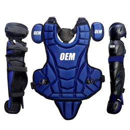 Protective Gear Protector Equipment 14inch Black Baseball Catchers Chest And Leg Guards Blls Softball For Youth p230816