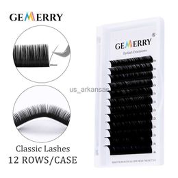 False Eyelashes GEMERRY Classic Eyelash Extension Individual False Lashes Hand Made 8-14/15-20/20-25mm Mix Length Faux Mink Eyelashes Extensions HKD230817