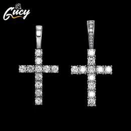 Pendant Necklaces GUCY 925 Sterling Silver Necklace For Woman Men Chain Classic M Diamond Cross Fashion Luxury Jewellery Gift 230817