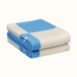 Fashion Letter Cashmere Designer Blanket Soft Woollen Scarf Shawl Portable Warmth Thickening Plaid Sofa Bed Fleece Knitted Blanket 135*180CM