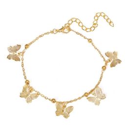 Anklets Snow Flake Ankle Bracelets Gold Plated Manmade Pearls Charm For Girls Ladies Wcgme Kbrfj Drop Delivery Jewellery Dhztu