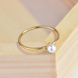 Cluster Rings 2023 Mini Pearl Ring Size 6-10 Women Luxury Fine Jewelry 925 Sterling Silver