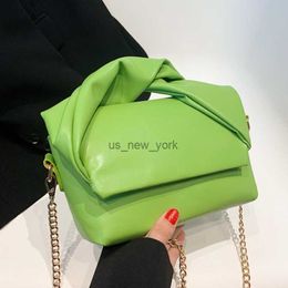 Hobo 2022 Designer Women PU Leather Crossbody Shoulder Bags New Fashion Lady Green White Yellow Handbags Casual Small Chain Flap Bags HKD230817