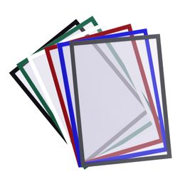 Notepads 10PCS Magnetic File Frame Transparent PVC Document Display for A4 Size Letter Paper Po Picture Work Schedule 230816