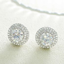 11mm Fashion Men Women Earrings S925 Silver 6.5mm Round Moissanite Earrings Studs Nice Gift for Friend