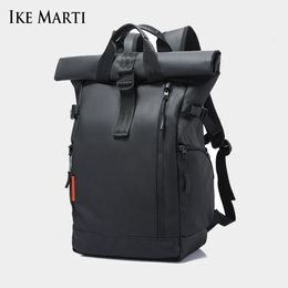 School Bags IKE MARTI Men Backpack Waterproof WomenTravel Expandable Large 156 In Laptop Bag Mochilas Urban Backpacks 230817