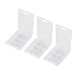 Baking Tools 300 Packs Wax Melt Clamshells Moulds Square 6 Cavity Clear Plastic Cube Tray For Candle-Making & Soap
