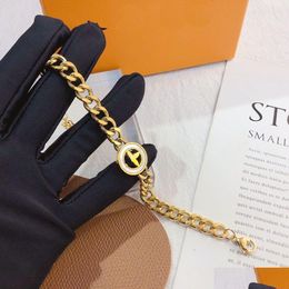 Chain Classic Brand Logo Bracelet Gold Fritillary Love Jewellery Romantic Design Stainless Steel Designer Gift With Drop Delivery Brace Dhf7M
