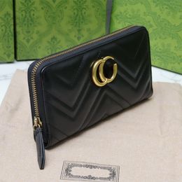 luxury wallet Leather Wallet Women Zipper Long Card Holders Clutch Wallets Coin Purses designer woman handbag