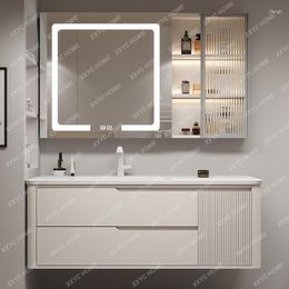 Bathroom Sink Faucets Whole Washbin Cabinet Combination Cream Style Nordic Oak Washstand